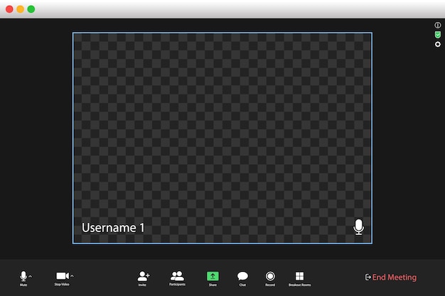 video conferencing user interface. video call screen interface template.