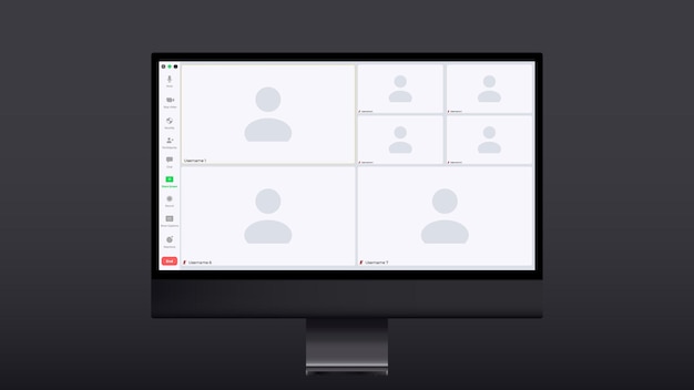 Video conferencing user interface Video conference icon Digital communication Online chat for business seminars Video conferencing user interface great design for any purpose