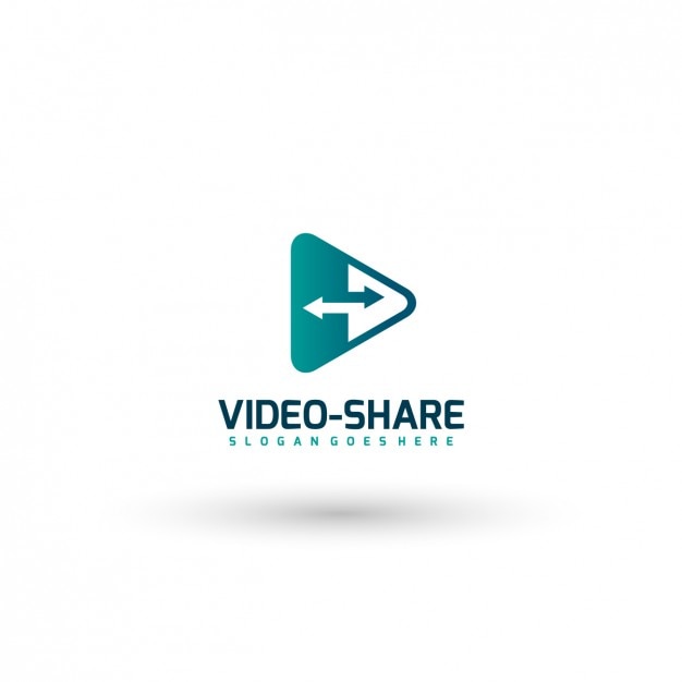 Vector video delen logo template