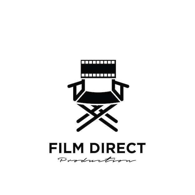 Vector video director studio movie film production logo design