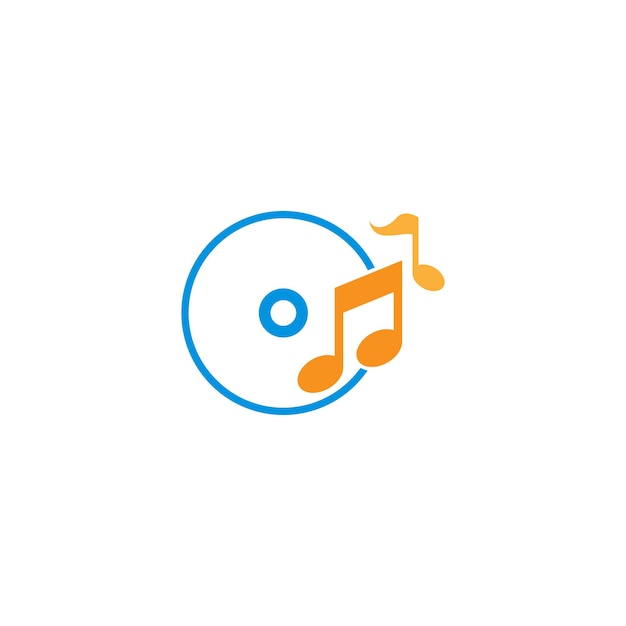 Video disc icon logo illustration design template