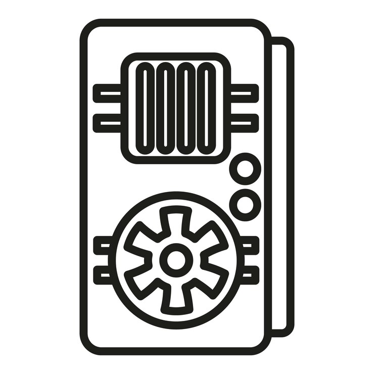 Vector video drive laptop icon outline vector service button tool digital desktop