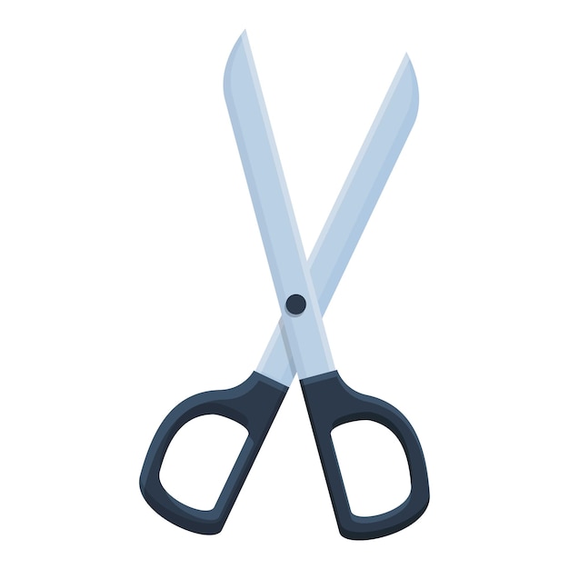 Vector video editing scissors icon cartoon of video editing scissors vector icon for web design isolated on white background