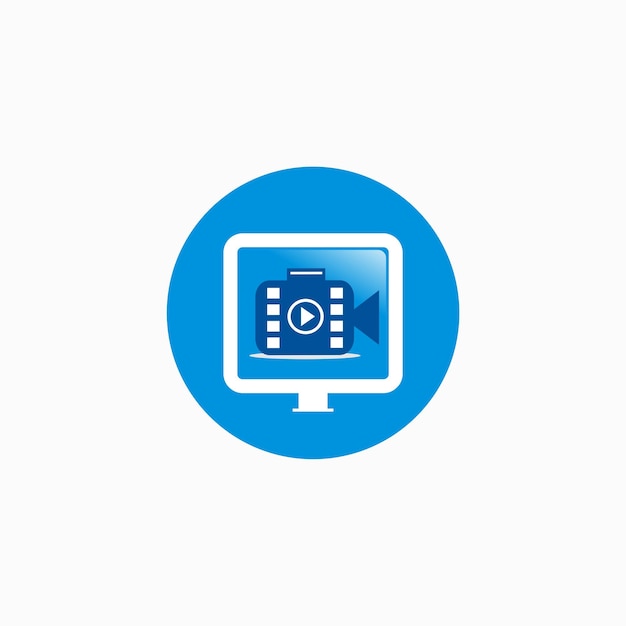 Video en monitor pictogram ontwerpconcept