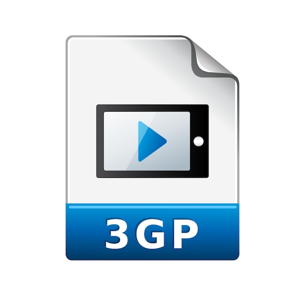 Vector video file format icon color vector illustration