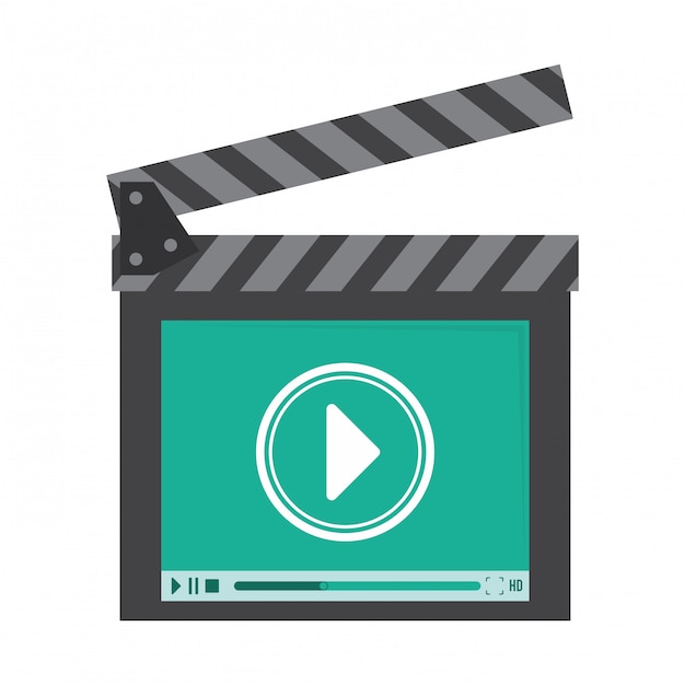 Vector video or film icon image