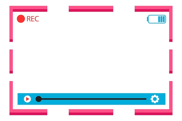 ベクトル ビデオフレーム ステッカー テンプレート デザイン