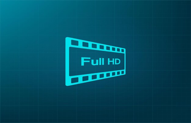 Video frame symbol Vector illustration on blue background Eps 10