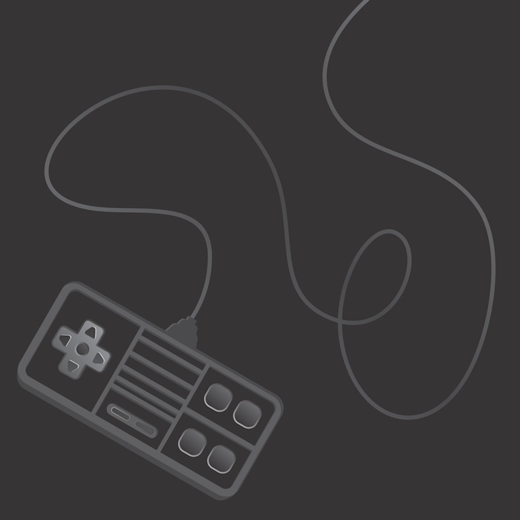 Vector video game console theme