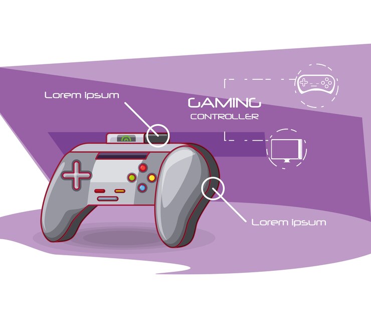 Vector video game control icons