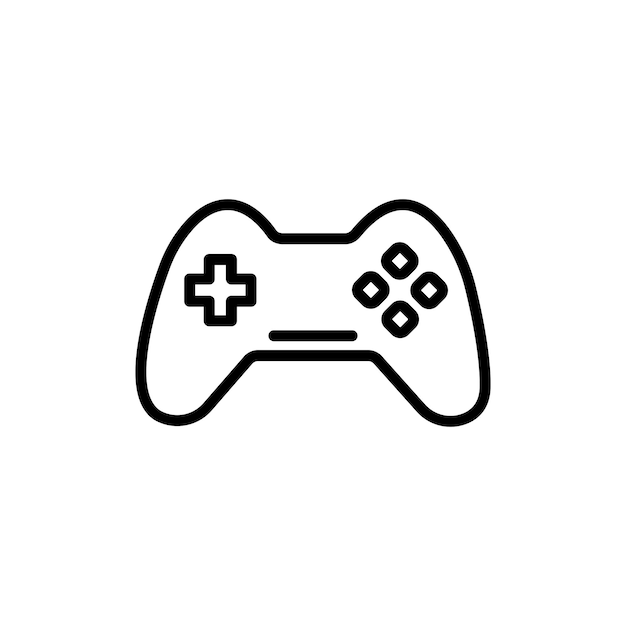 ゲームコントローラー アイコンセット ゲームコントロール ジョイスティック ブラック・フィルド・アンド・アウトライン・スタイル ゲイマー・コントローラサイン