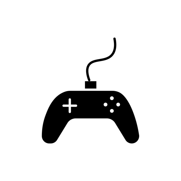 Video game controller icon set Game control joystick in een zwarte gevulde en omschreven stijl Gamer controllers teken