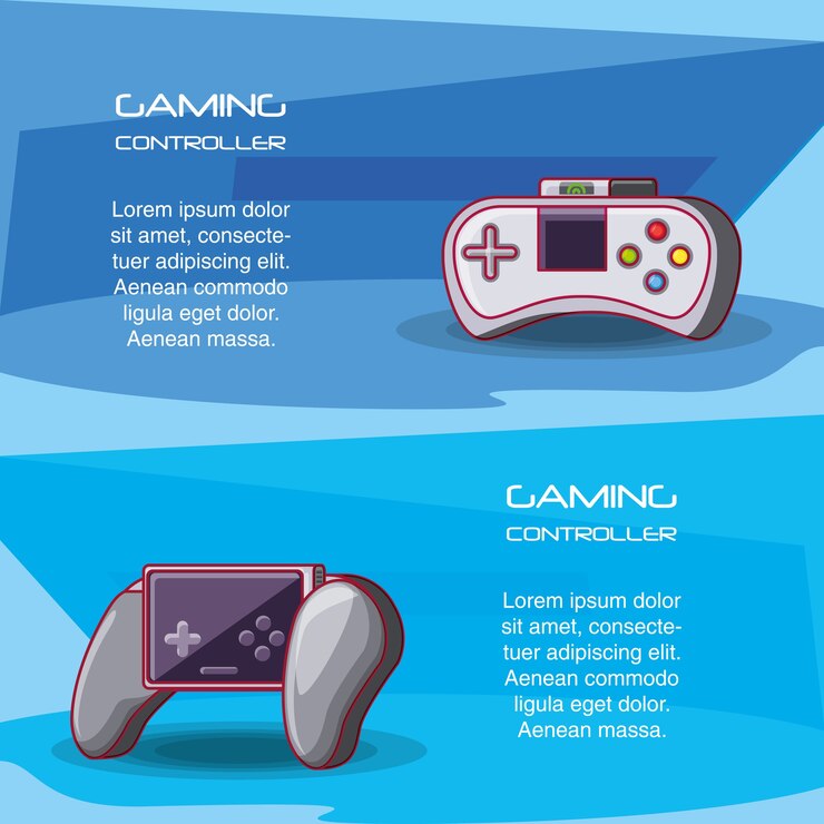 Vector video game controls icons