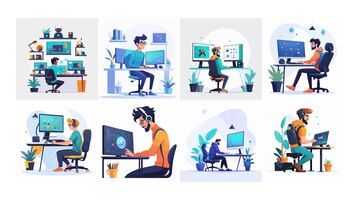 Video game developer designing characters and animations Designer ...