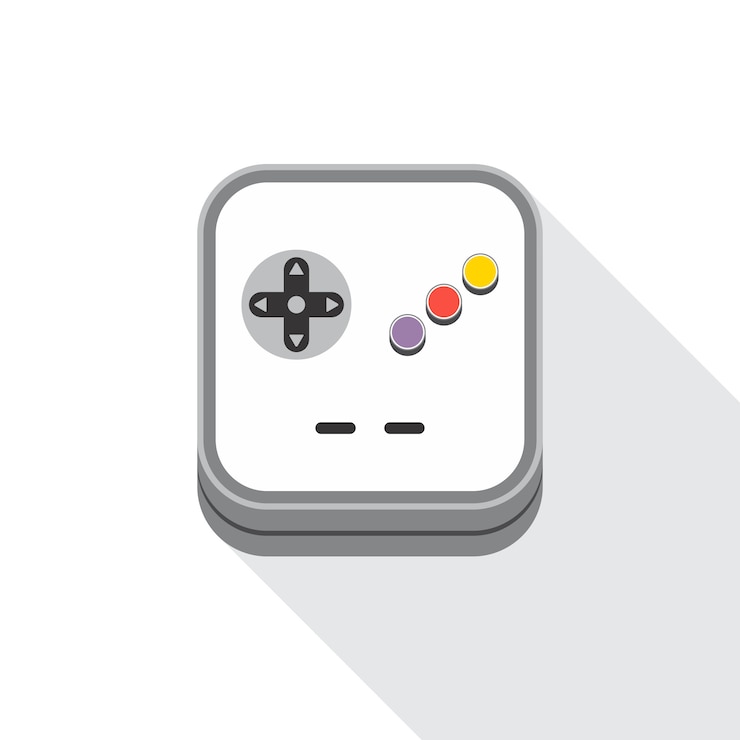 Vector video game icon theme vector art illustration