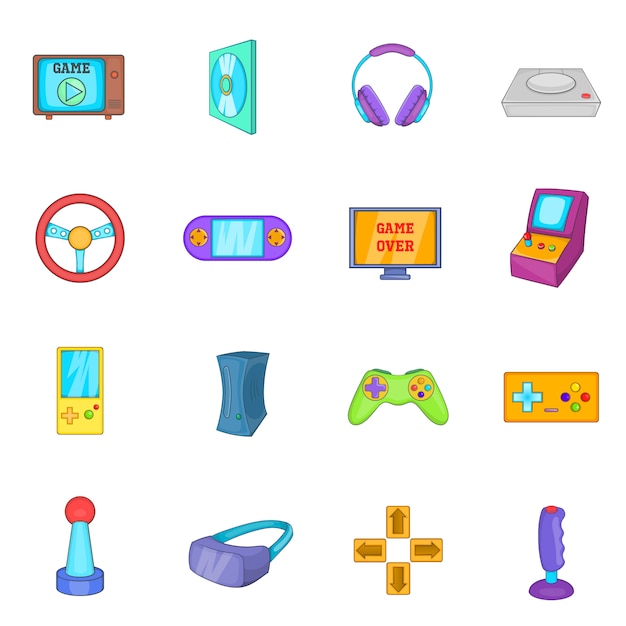 Video game icons set