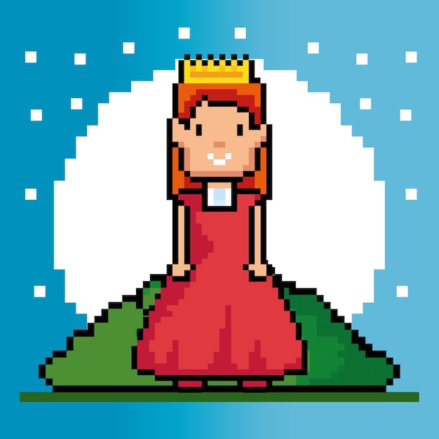 Video game prinses ontwerp