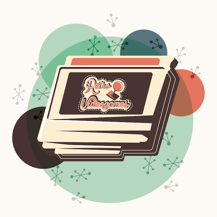 वेक्टर video game retro with cassette vector illustration design
