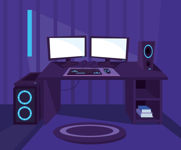video game room plaats scène