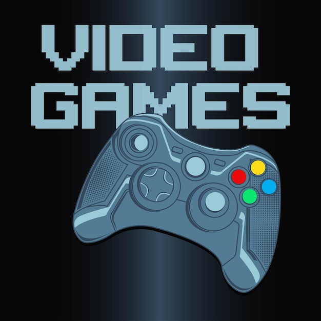 Vector video game t shirt and apparel trendy design vector