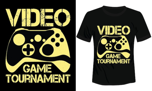 Video Game Toernooi Tshirt Design Vector Illustratie Game Remote Illustratie