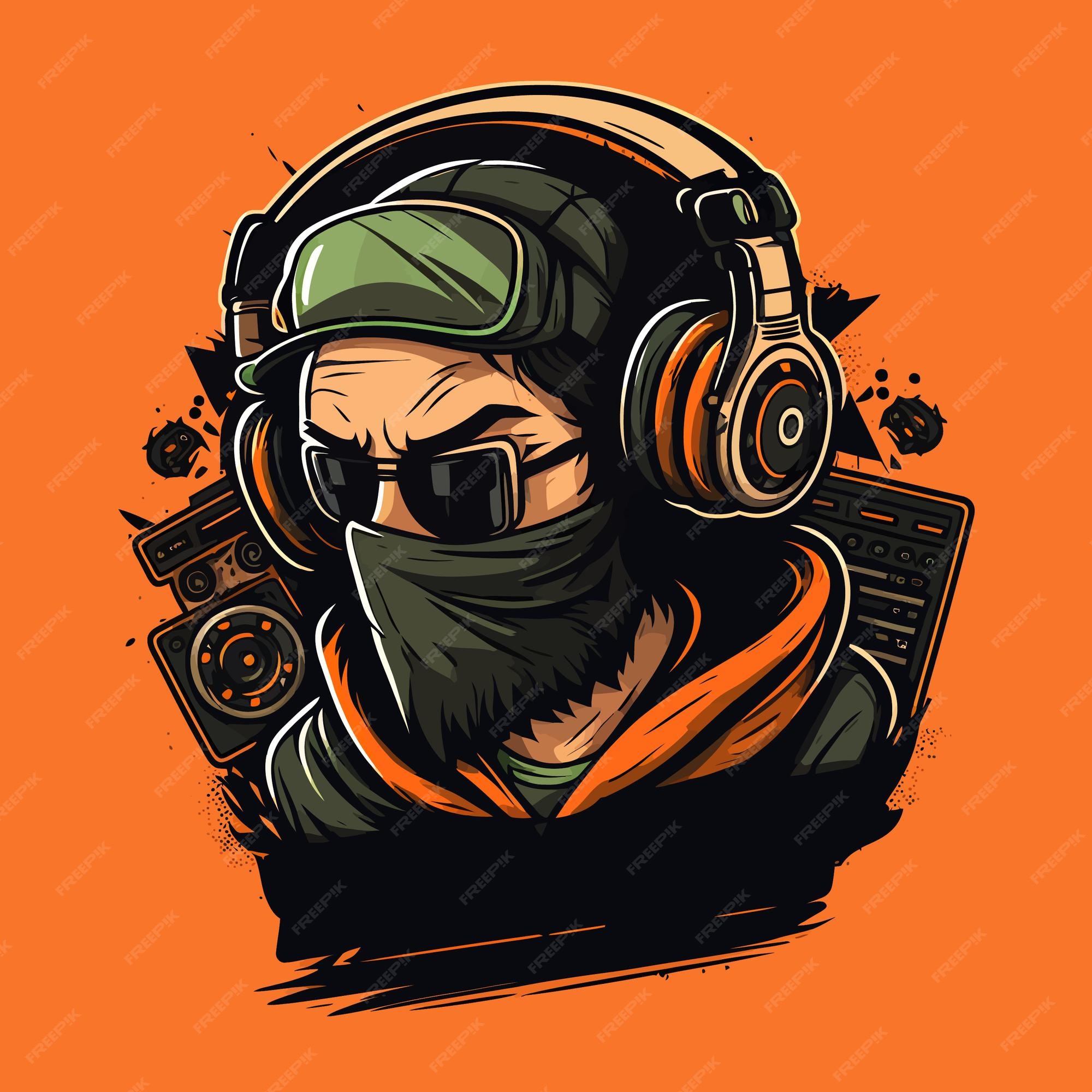 Premium Vector  Video gamer design with headphone esports mascot gaming  logo template illustration