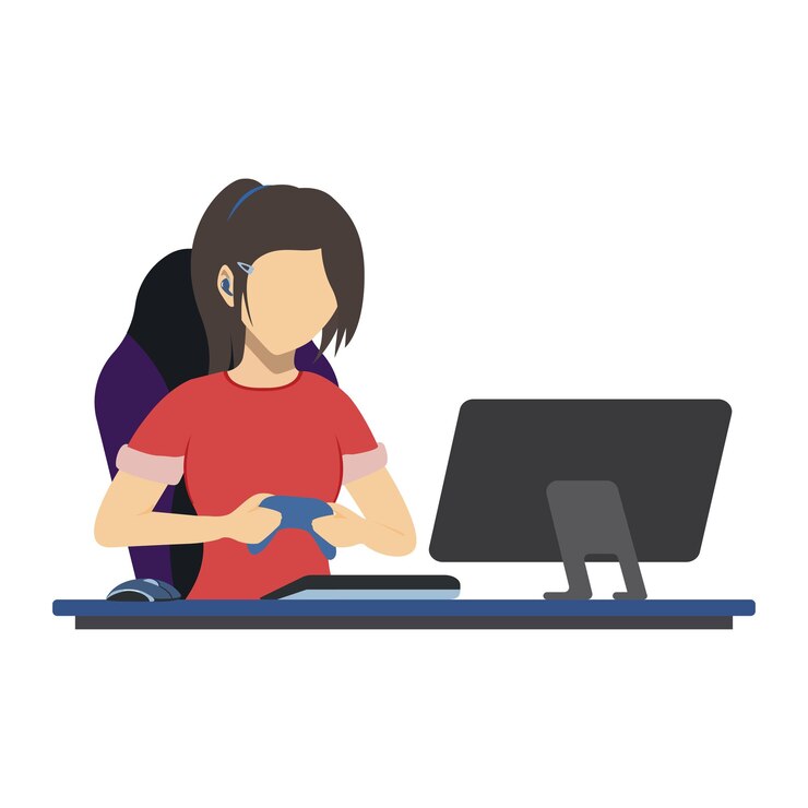 Vector video games illustration