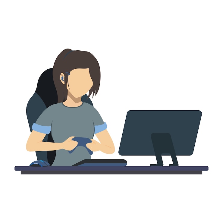 Vector video games illustration