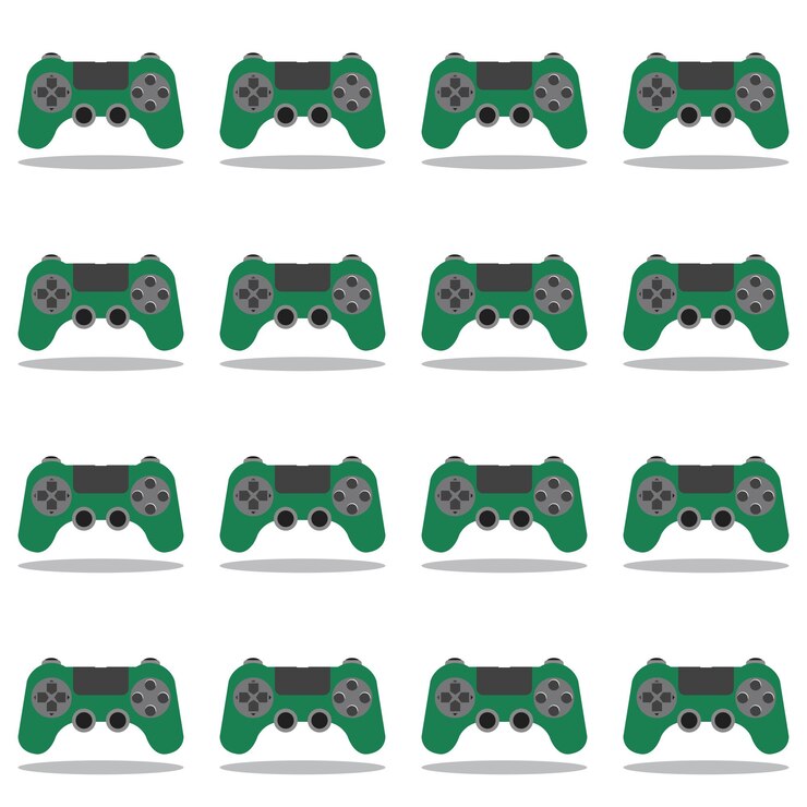 Vector video games pattern joystick illustration