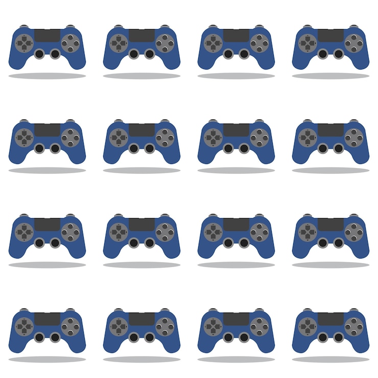 Vector video games pattern joystick illustration