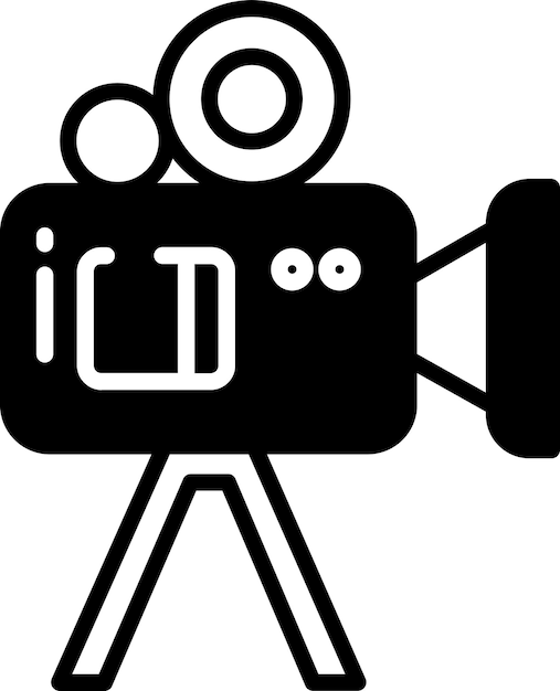 Video glyph and line vector illustration