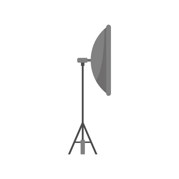 Video lichtstandaard pictogram Vlakke afbeelding van video lichtstandaard vector pictogram geïsoleerd op een witte achtergrond