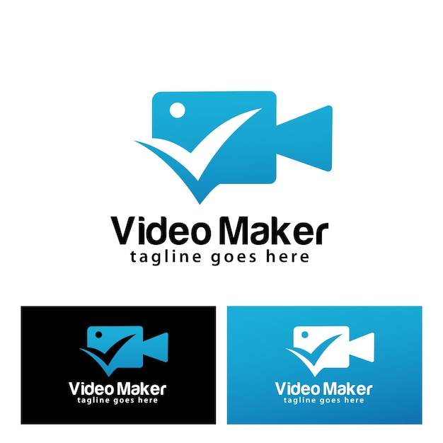 Vector video maker logo design template
