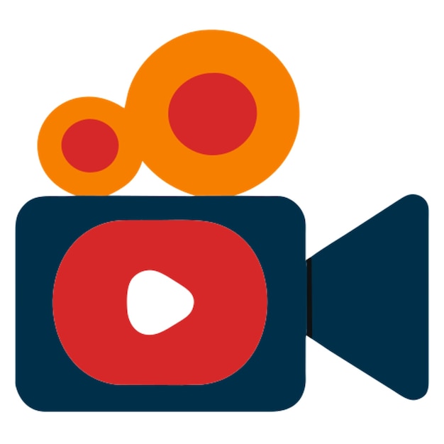 video making icon colored shapes
