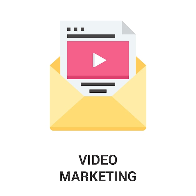 Video marketing icon concept