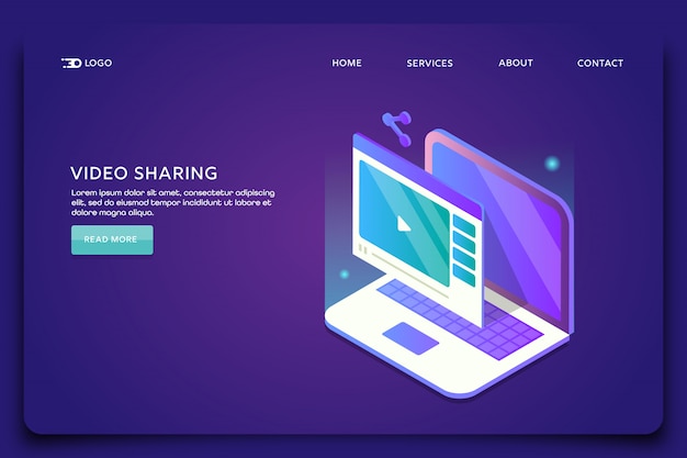 Video marketing landing page