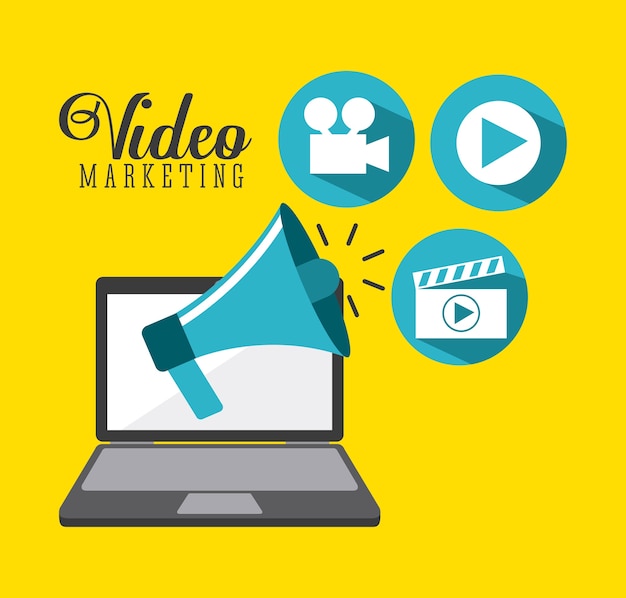 video marketing ontwerp, vector grafische illustratie eps10