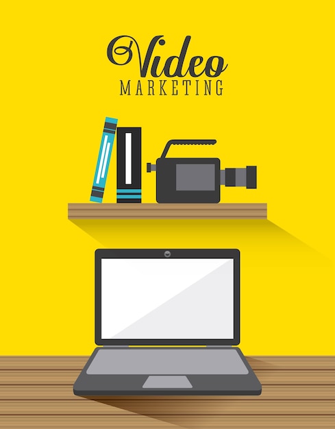 video marketing ontwerp, vector grafische illustratie eps10