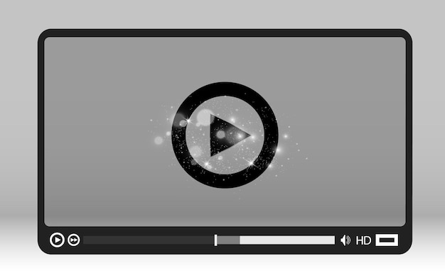 Video media player Interface for web and mobile applications Vector illustration EPS10