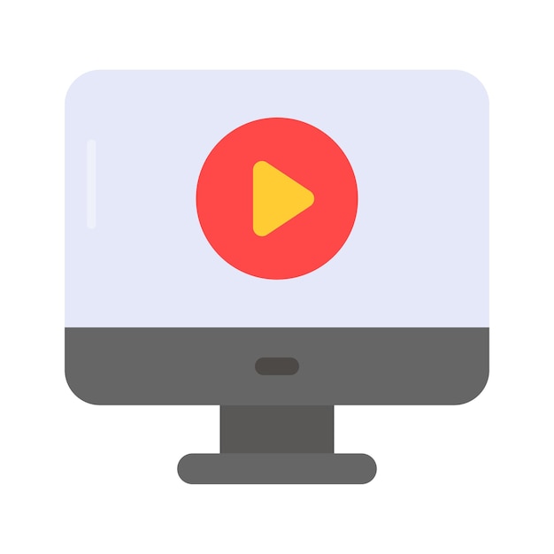 Видеоплейер векторный дизайн видео маркетинговой иконы для премиального использования