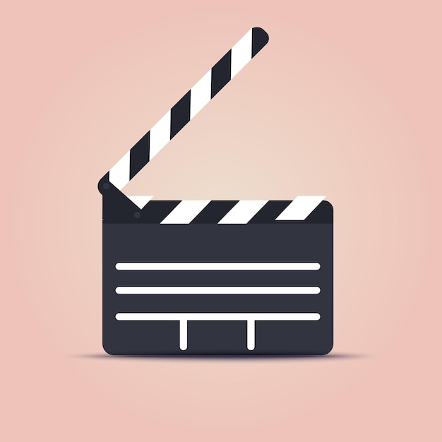 Video movie clapper equipment icon vector