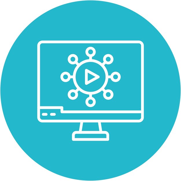 Video Network Vector Illustration Style