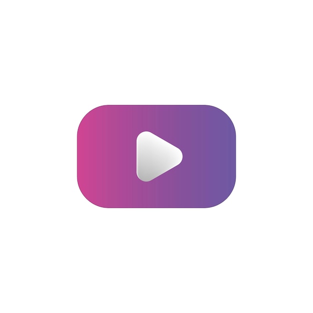 Video play button icon vector illustration
