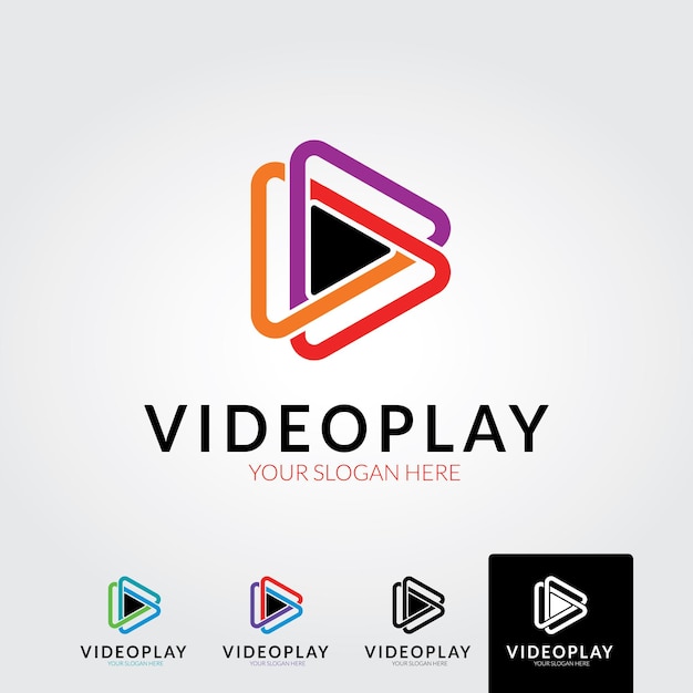 Video play logo template