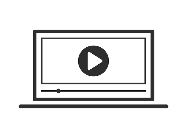 lsptopスクリーンでのビデオ再生サイン