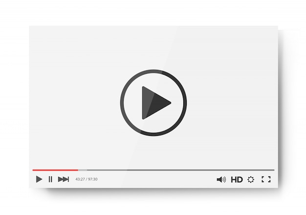 Video player bar template for your design for web site and app