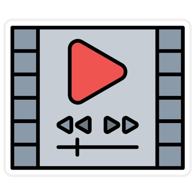 Vector video player icon vector image can be used for communication and media