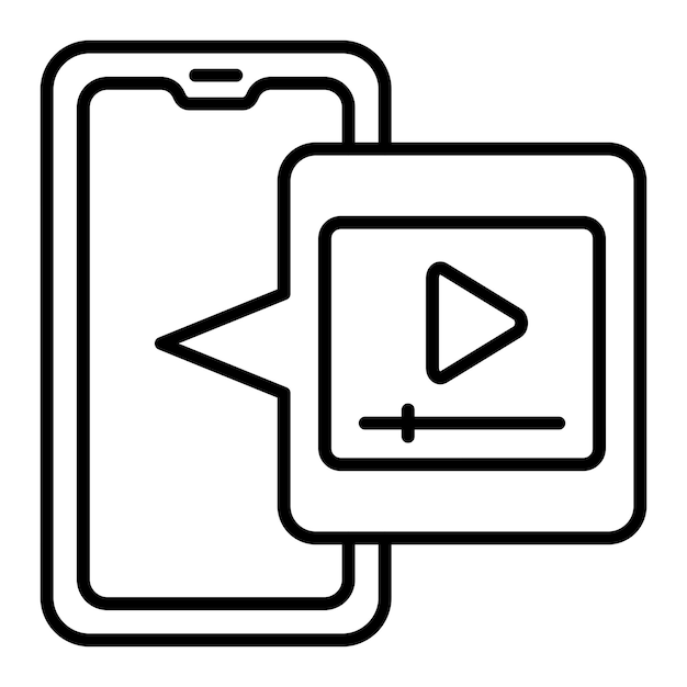 Vector video player icon