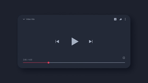 Vector video player template for mobile