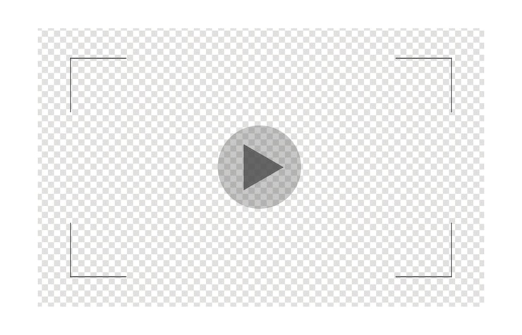 Vector 비디오 플레이어 템플릿 투명한 회색 테마